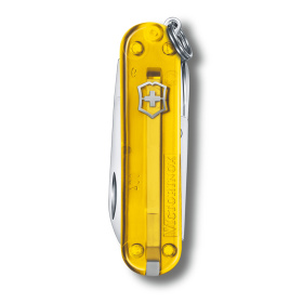 Нож-брелок VICTORINOX Classic SD Colors "Tuscan Sun", 58 мм, 7 функций, полупрозрачный жёлтый