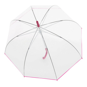Зонт-трость 71454PI Doppler Fiber Nizza Transparent 5 x 5 x 88 см прозрачный, розовый