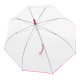 Зонт-трость 71454PI Doppler Fiber Nizza Transparent 5 x 5 x 88 см прозрачный, розовый