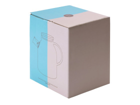 Стеклянный чайник с бамбуковой крышкой Sencha M (прозрачный)