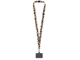 Ланъярд 2,5 см под сублимацию с трендовым карабином, замком обрыва и большим держателем для телефона из ПЭ