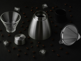 Кофеварка POUR OVER, 1000 мл, серебристый/черный