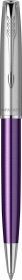 Шариковая ручка Parker Sonnet Essentials Violet SB Steel CT, цвет чернил black, перо: M, в подарочной упаковке.