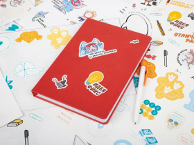Наклейки бумажные Sticker Pack на заказ, L