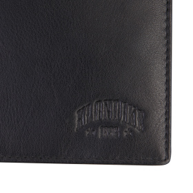 Бумажник KLONDIKE Claim, натуральная кожа в черном цвете, 12 х 2 х 10 см