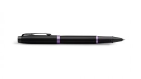Ручка-роллер Parker IM Vibrant Rings Flame Amethyst Purple, стержень:Fblk, в подарочной упаковке.