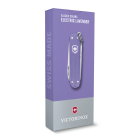 Нож-брелок VICTORINOX Classic SD Alox Colors "Electric Lavender", 58 мм, 5 функций, лавандовый