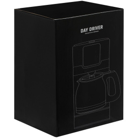 Электрическая кофеварка DayDriver, черно-серебристая