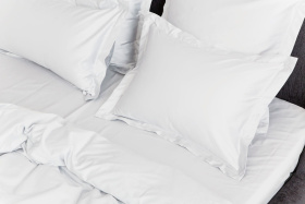 4716070 Постельное белье Alpine White Allure Grass Евро простыня на резинке