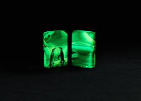 Зажигалка ZIPPO Penguin с покрытием Glow In The Dark Green, латунь/сталь, разноцветная, 38x13x57 мм