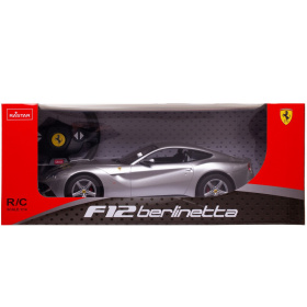 Машина р/у 1:14 Ferrari F12, со световыми эффектами, 2,4G, цвет серябристый, 32.4*16.5*9