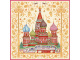 Платок Собор Василия Блаженного (разноцветный)