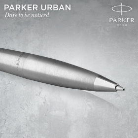 Шариковая ручка Parker Urban Core K314 Metro Metallic CT, стержень: M, цвет чернил: black, в подарочной упаковке.