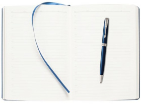 Подарочный набор: Шариковая ручка Sonnet Blue Lacquer CT и Ежедневник недатированный синий