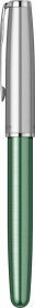 Ручка-роллер Parker Sonnet Essentials Green SB Steel CT, цвет чернил black, перо: F, в подарочной упаковке.