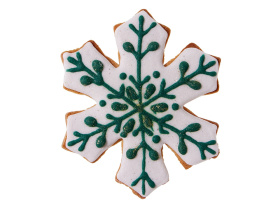 Пряник имбирный Снежинка (белый)