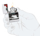 Зажигалка ZIPPO Hot Rod Design с покрытием 540 Matte, латунь/сталь, белая, матовая, 38x13x57 мм