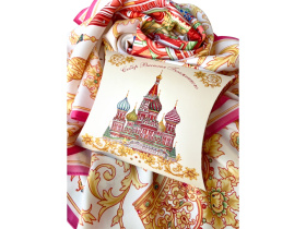 Платок Собор Василия Блаженного (разноцветный)