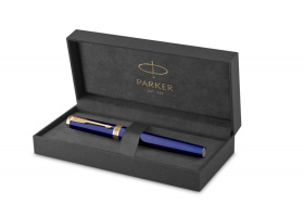 Ручка перьевая Parker "Ingenuity Blue GT" перо: F, цвет чернил: blue/black, в подарочной упаковке.