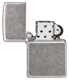Зажигалка ZIPPO Armor® с покрытием Antique Silver, латунь/сталь, серебристая, 38x13x57 мм