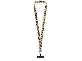 Ланъярд 2,5 см под сублимацию с большим карабином, замком обрыва и узким держателем для телефона из ПЭ