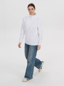 Свитшот на молнии Morfiss, белый