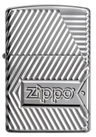 Зажигалка ZIPPO Armor® с покрытием High Polish Chrome, латунь/сталь, серебристая, 37х13x58 мм