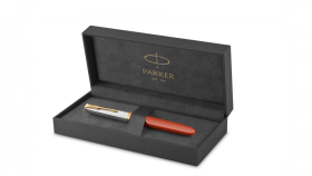 Перьевая ручка Parker 51 Premium Red GT, перо:M/F чернила:Black,Blue, в подарочной упаковке.